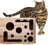 Solid wood cat maze puzzle toy with balls, additional product photo