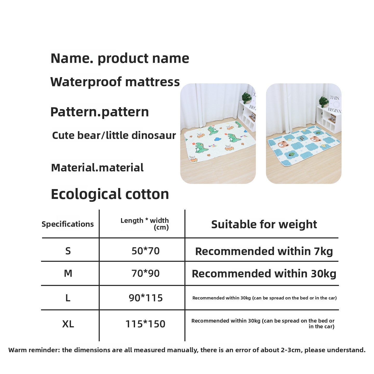 Waterproof non-slip pet mat with cute print, photo 5 of 14