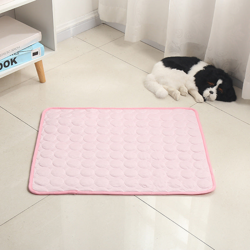Light blue ice silk pet cooling mat for dogs and cats, photo 9