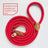 Braided nylon rope dog lead in red with metal clip