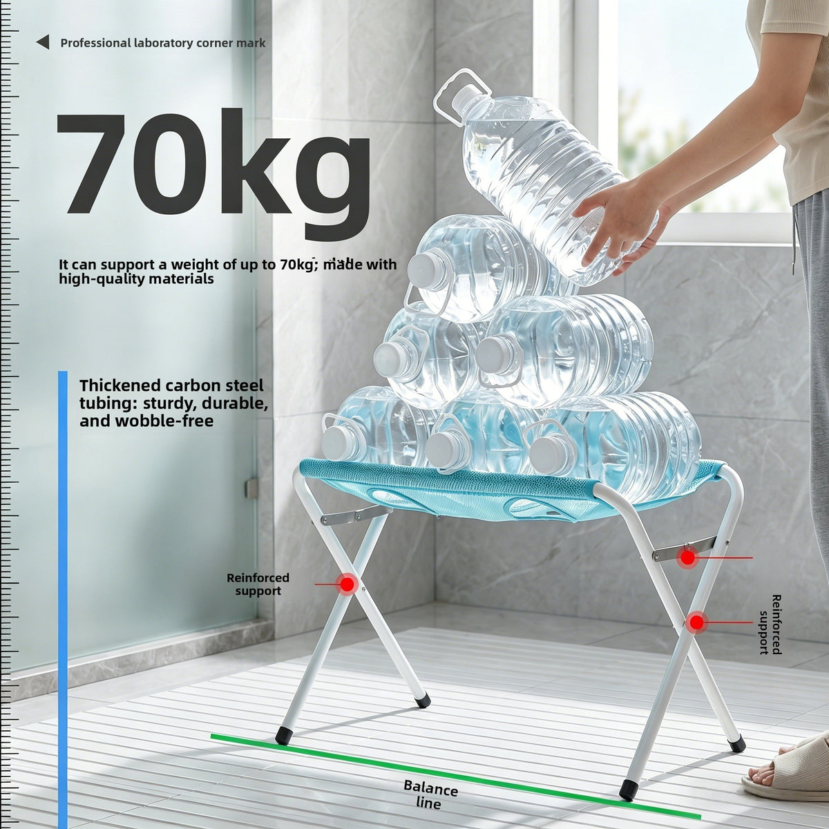 Pet grooming hammock with stand holding a small dog for nail trimming, photo 3