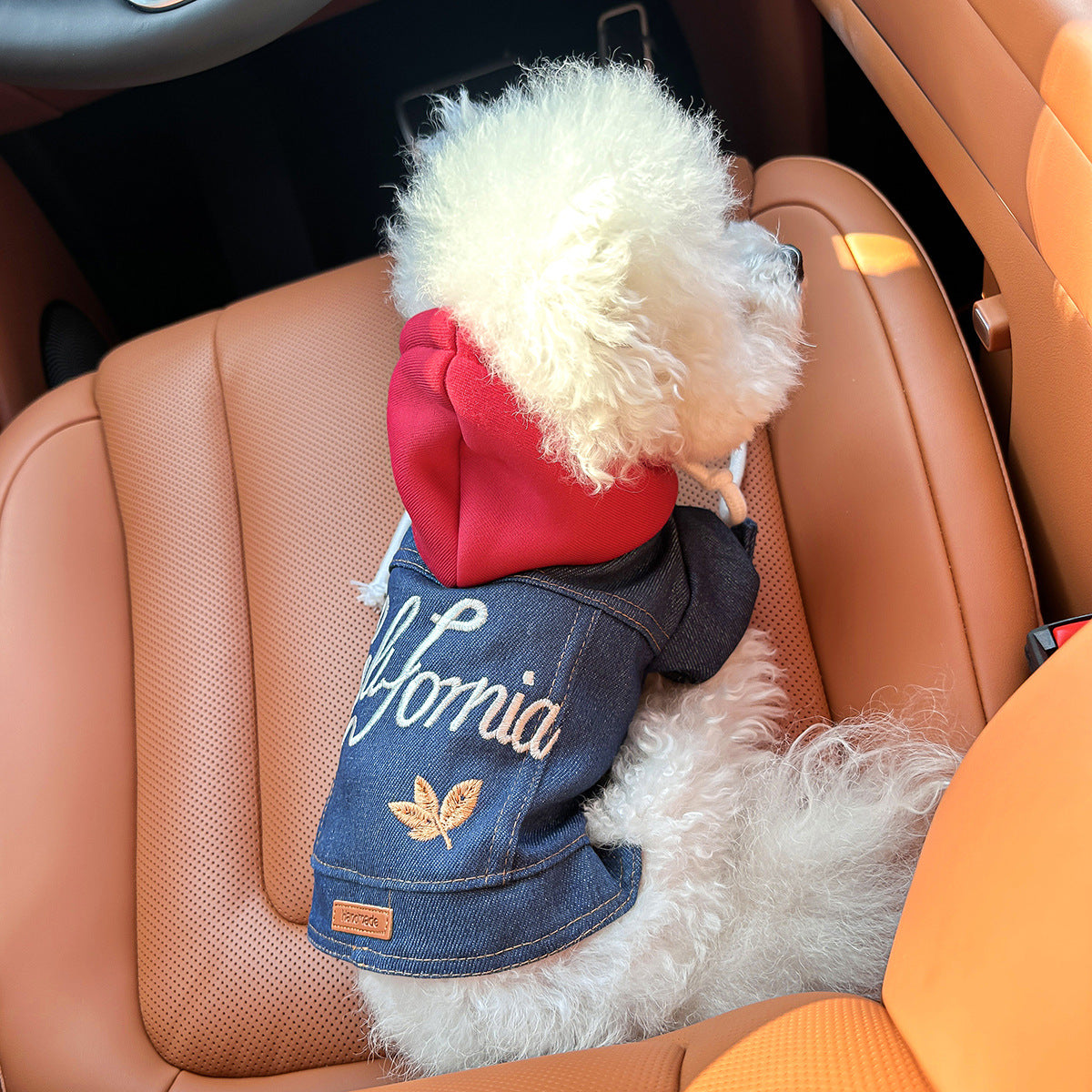 Denim jacket for small dogs and cats, available in 15 colours, image 1