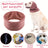 Stretchy dog ear cover snood for fireworks and cold in Pink, front view