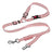 Elastic pet car seat belt lead in black with buffer section