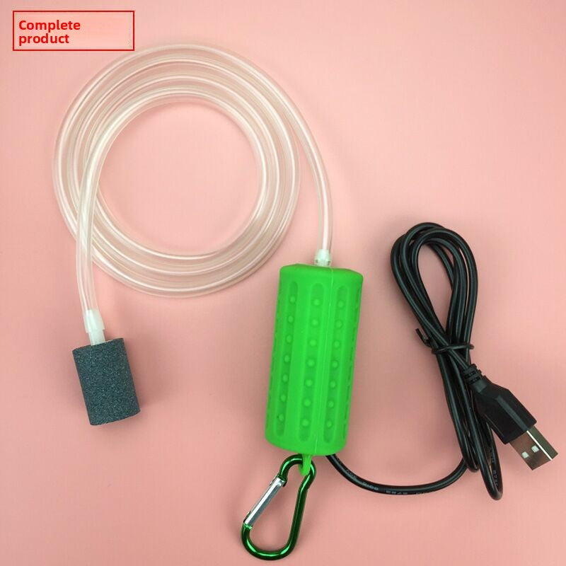 Compact USB aquarium air pump in a colourful silicone shell, view 11