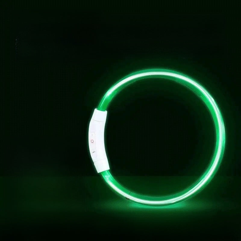 Trim to fit LED dog collar glowing in bright colour, product image 15