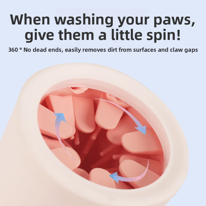 Dog and Cat Paw Washing Cup in Soft Rubber, No Wiping Needed