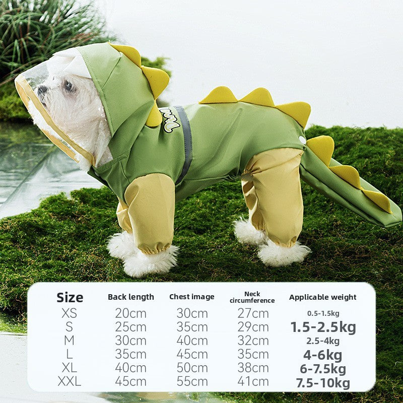 Four leg waterproof dog raincoat, available in 15 styles, image 16