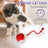 Red automatic rolling cat toy ball with dragonfly tail, photo 4