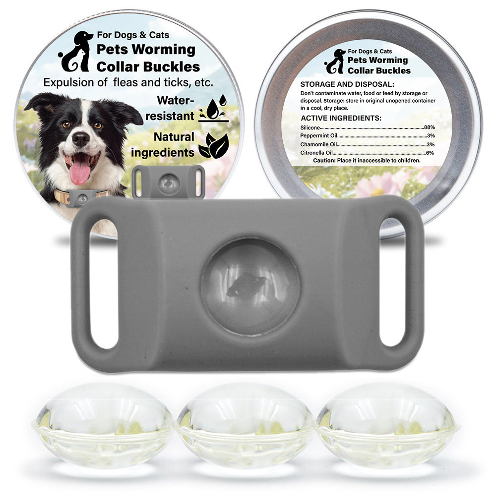 Pet Cat Dog Button Silicone Collar