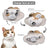 Navy and white striped foldable plush cat tunnel nest, view 2