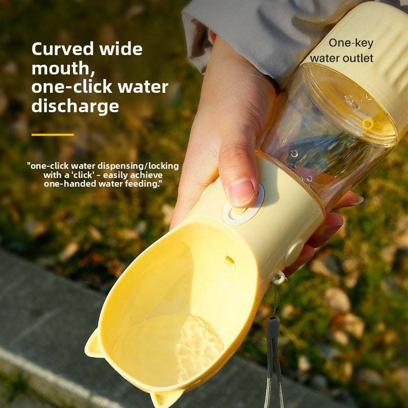 Portable Leakproof Pet Water Bottle and Feeding Cup in Several Styles, 280ml to 500ml