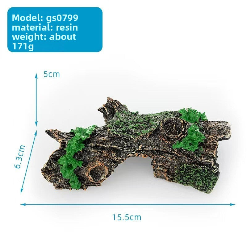 Resin rock turtle basking platform and reptile hide in Style BS0799