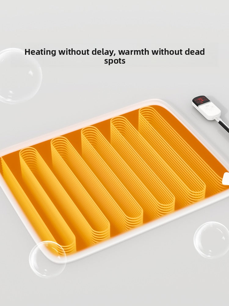 Silver grey electric pet heating pad with temperature control, photo 3