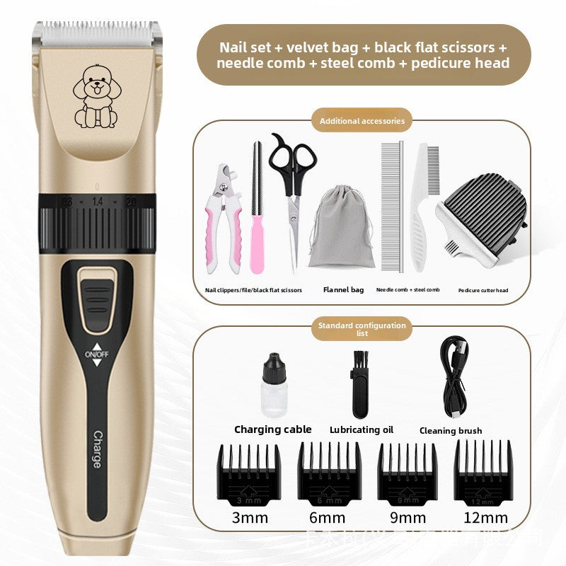 Ceramic Blade Pet Shaver with Guide Combs and Spare Blade Heads