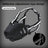Reflective dog muzzle with heart pattern and adjustable strap, product image 2