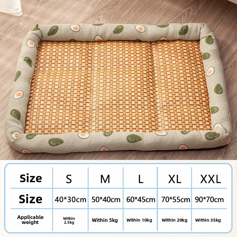 Rattan cooling mat with cute pattern for cats and small dogs, photo 23