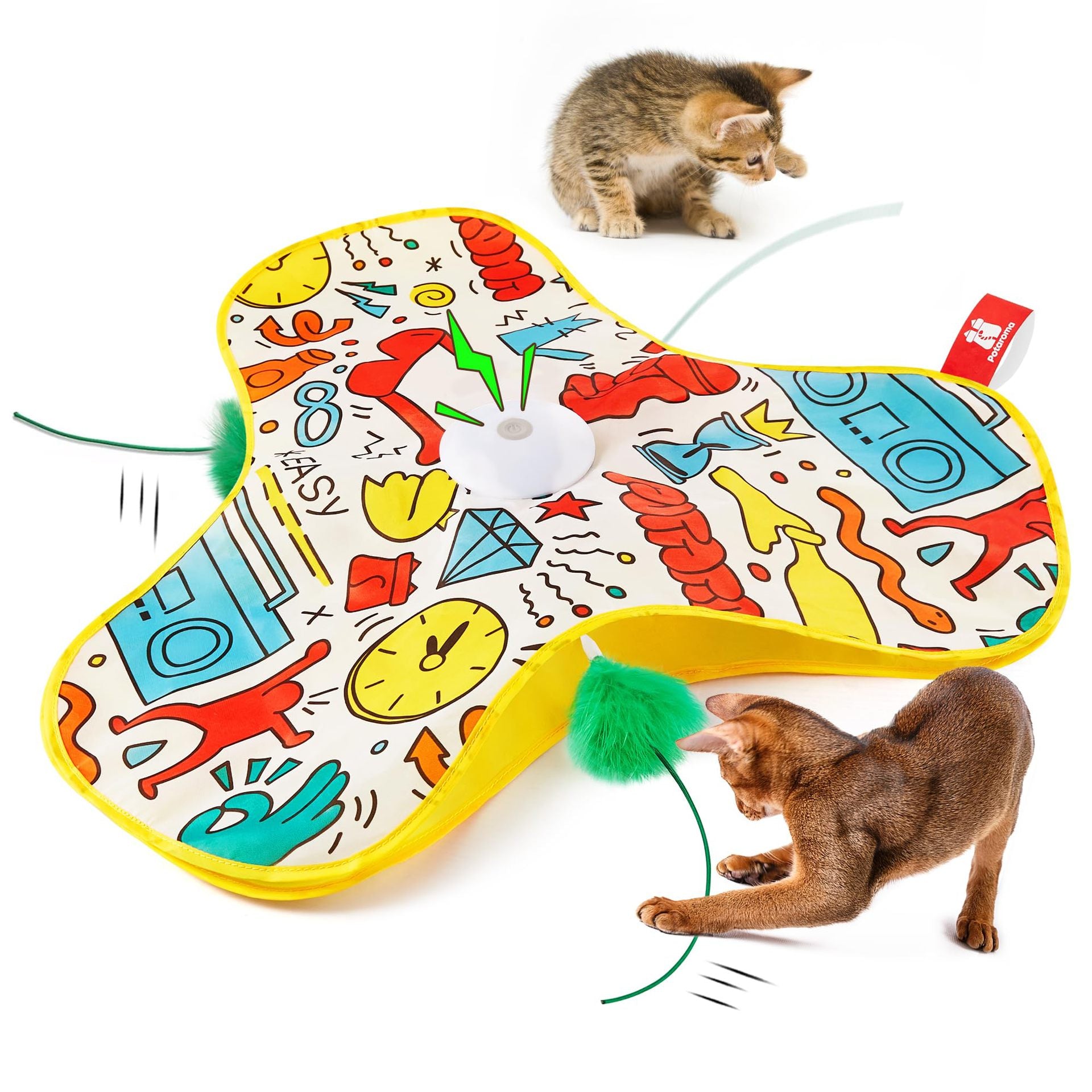 Interactive cat play cover with sound in sky blue, photo 8