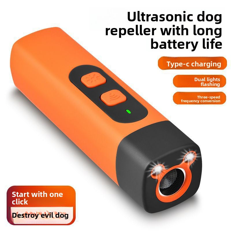Ultrasonic Dog Repeller Training Aid with Optional LED Light