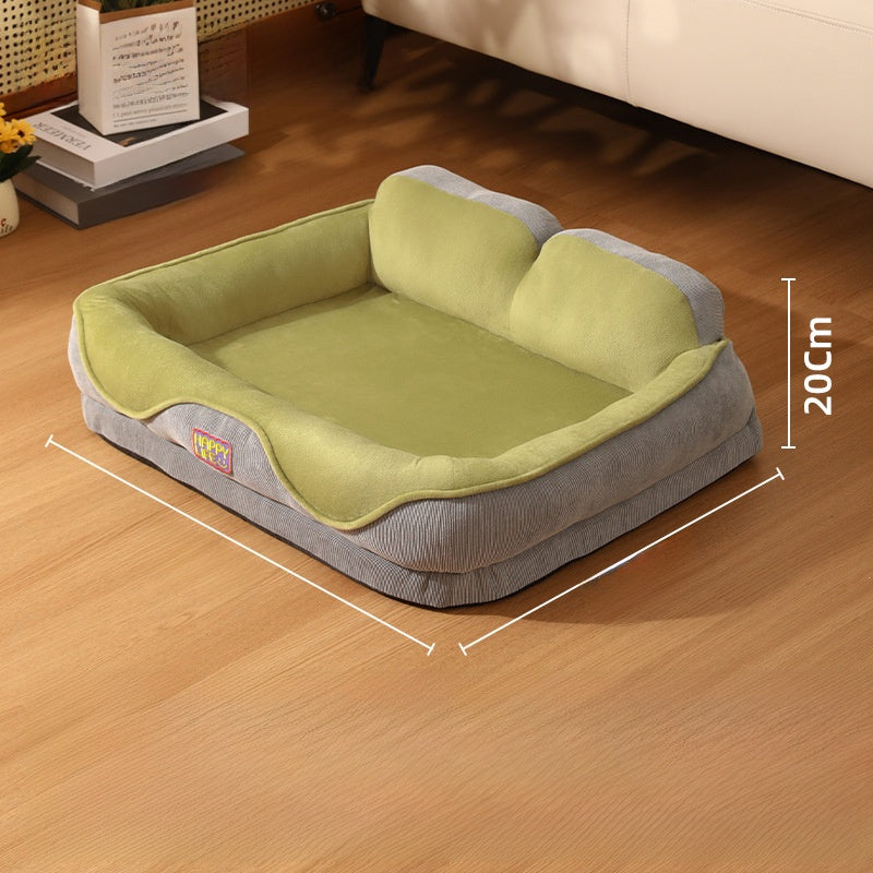Raised pet bed with built-in neck pillow, photo 7 of 14