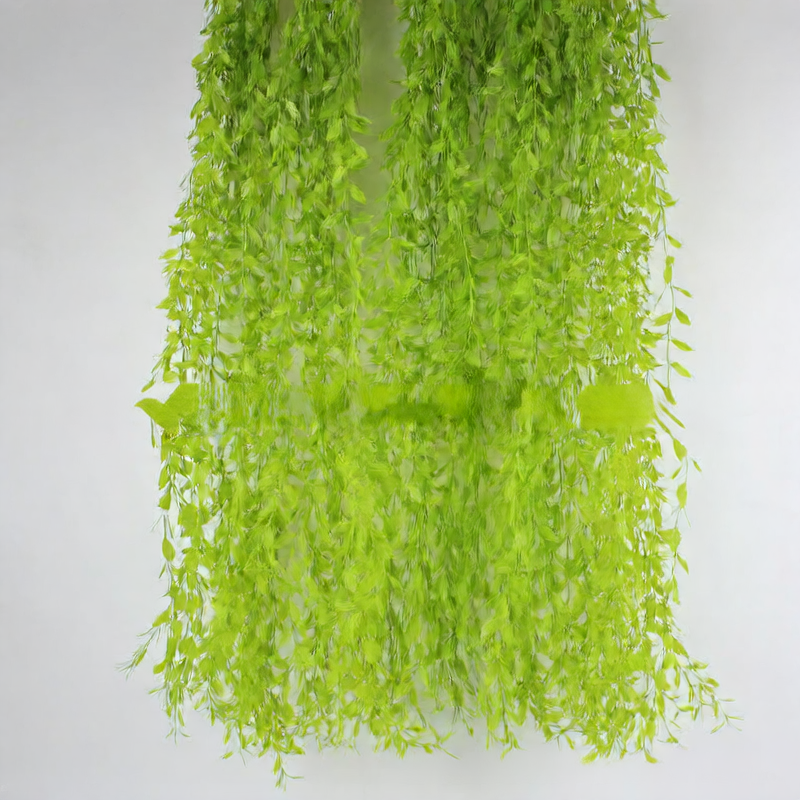 Artificial willow branch with realistic leaves, main product photo