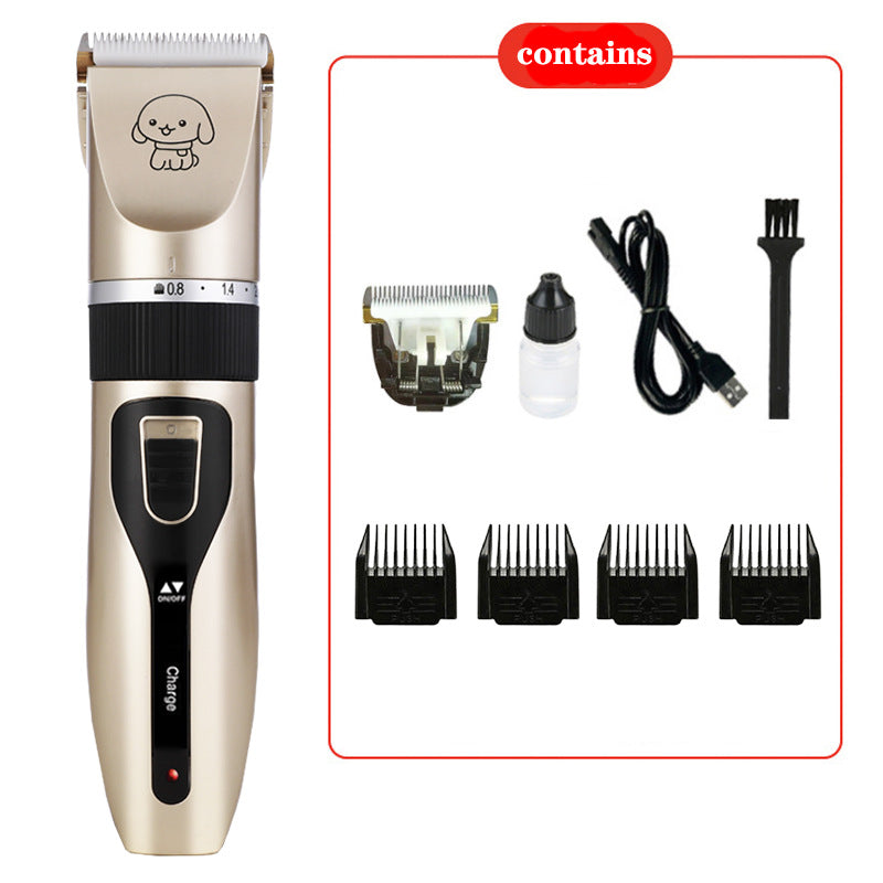 Cordless Dog Hair Clippers with Guide Combs, Low Noise Trimmer Kit