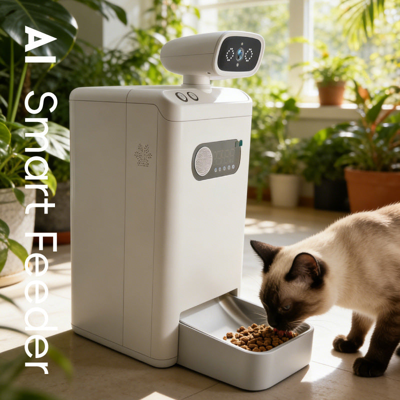 Automatic Pet Feeder with 1080p HD Camera, 3.5L Capacity, Wi-Fi App Control and Night View