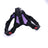 Breathable adjustable dog harness with reflective lead in Breathable Mesh Black, front view