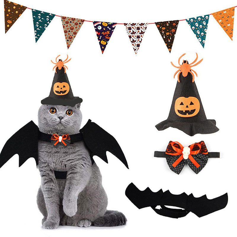 Halloween costume sets hats and wings for cats and dogs, image 2
