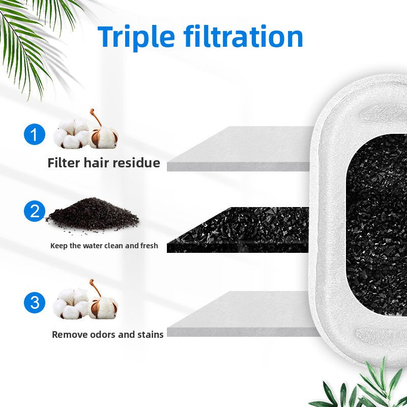 Pet water fountain filter cartridge