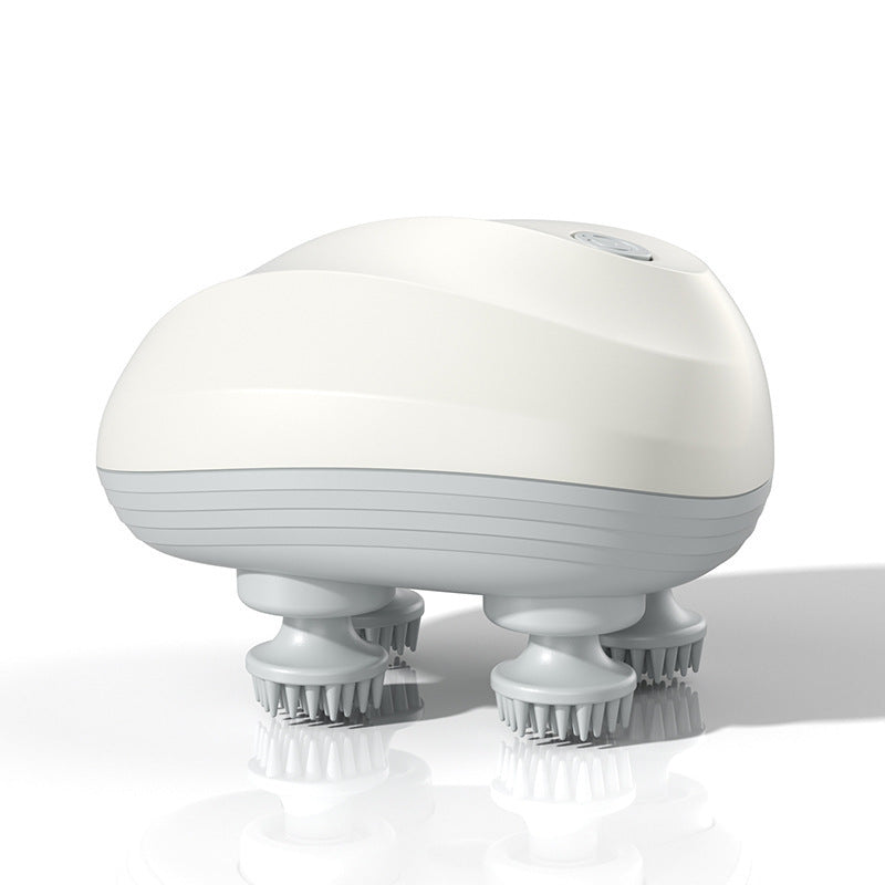 White electric octopus pet massager brush with soft bristles, photo 6