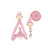 Cloth chest harness and lead with rabbit and flower prints, available from Pet Royale UK