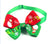 Christmas ribbon bow tie collar for dogs and cats, in use with a pet