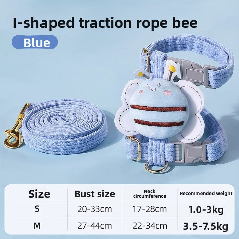 Bee pattern vest style cat harness with matching lead, product image 9