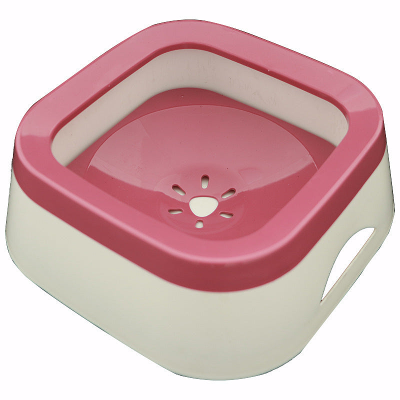 Floating Anti-Wet Mouth Pet Water Bowl with Built-In Filter, Round or Square, 19cm