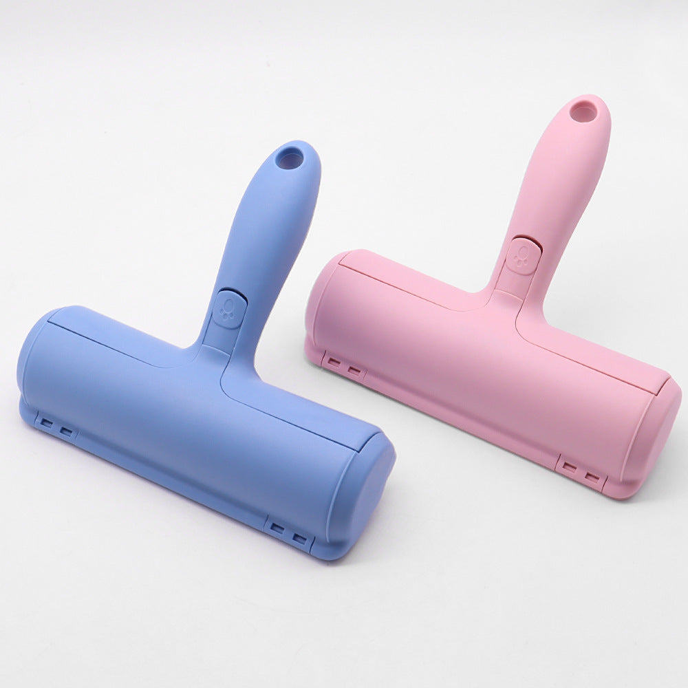Blue reusable pet hair remover roller brush for sofas and clothes, photo 2