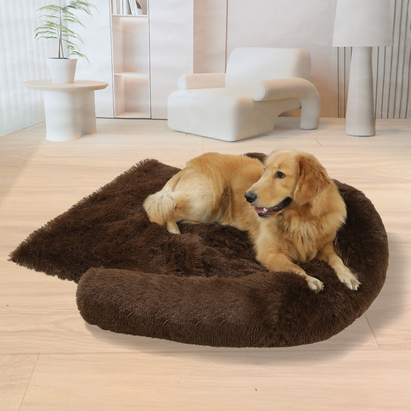 Plush pet sofa cushion bed, main product photo