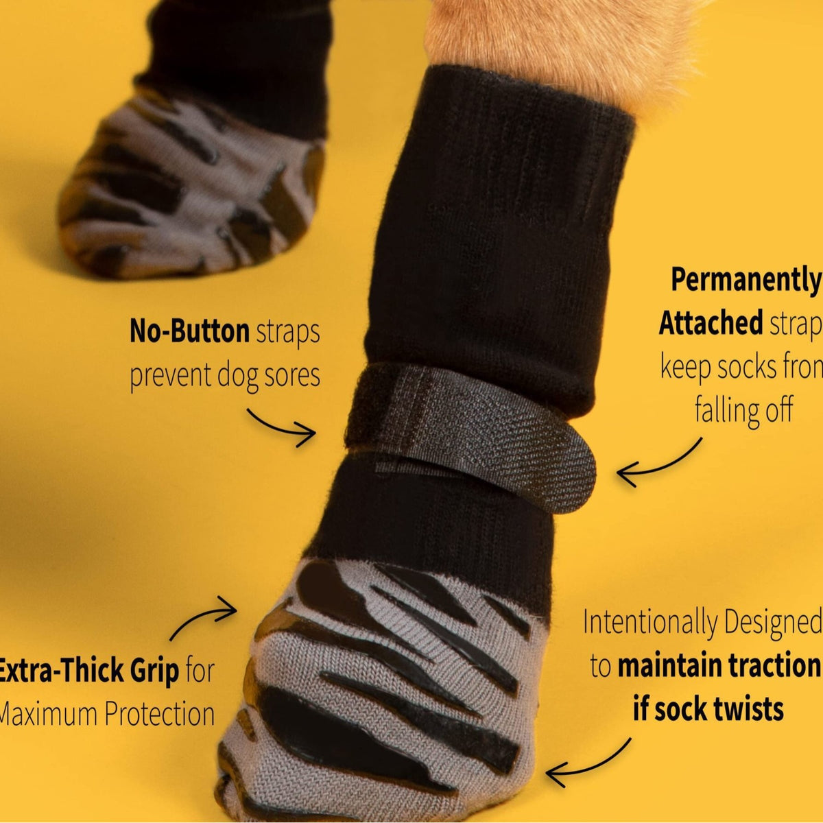Non slip cotton dog socks set of four, available in 4 styles, image 3
