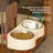 Adjustable Height Ceramic Pet Food Bowl for Cats and Dogs in Blue and Pink, Brown or Grey