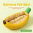 Banana Shape Semi-Enclosed Pet Bed with Waterproof Base