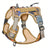 Tactical nylon dog harness with metal buckles in desert camo, view 59