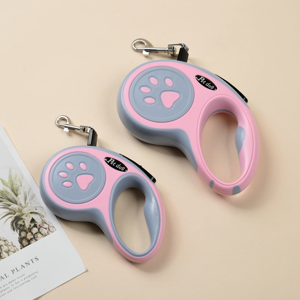 Retractable dog lead with ergonomic handle, 2 sizes available