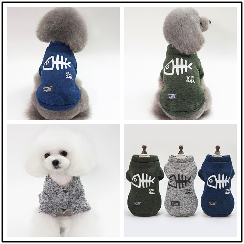 Herringbone knit cotton dog jumper, available in 2 colours, sizes Small to 2XL, image 1