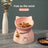 Elevated Ceramic Cat Feeding Bowl with Slanted Mouth and Matching Necklace