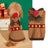 Christmas knitted pet jumper with festive design in Wine Red Gingerbread, in a home setting