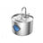 304 Stainless Steel Pet Water Fountain, 2.2L Circulating Dispenser with Filter System