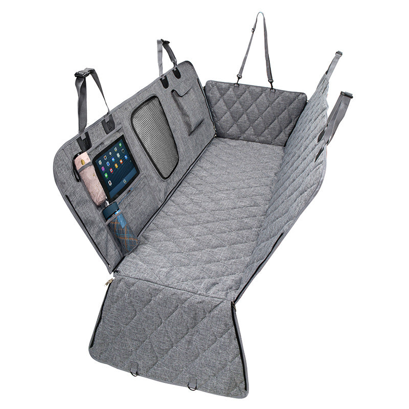 Waterproof Oxford dog car seat cover with zip sections, photo 4 of 12