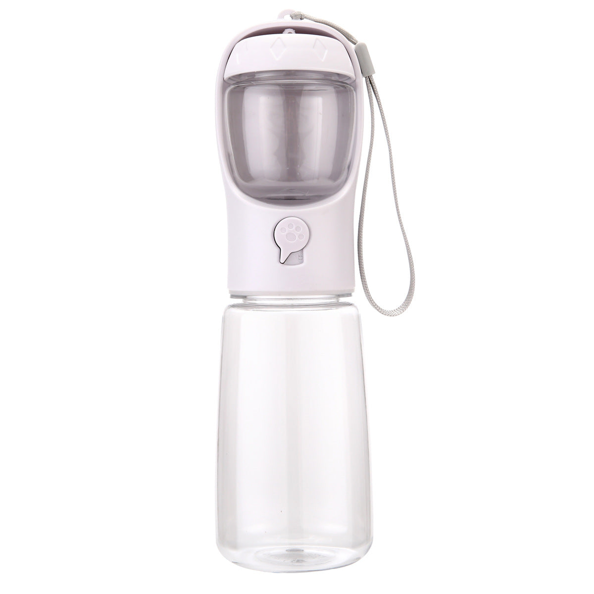 Leakproof dog walking water bottle in Lake Green 550ml, showing size and shape