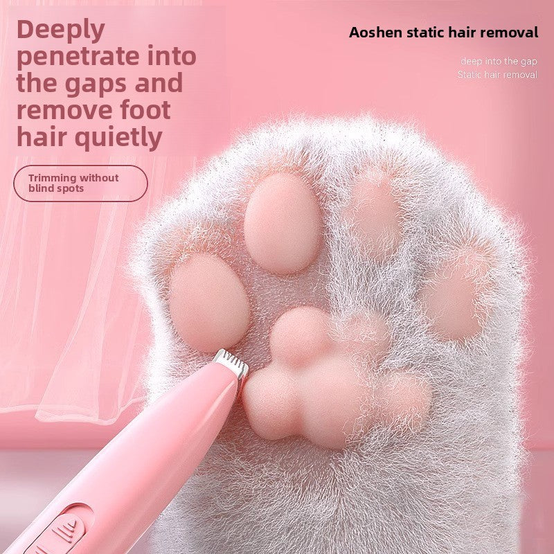 Compact Pet Hair Trimmer with Rounded Ceramic Blade