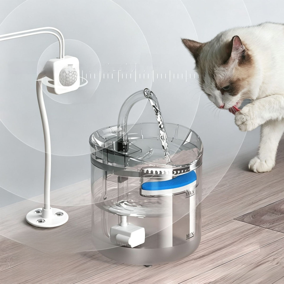 Automatic 2L Circulating Pet Water Fountain with Smart Sensor, Quiet Pump and Filter